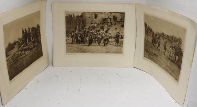 Appraisal: EDWARD CURTIS PHOTOGRAVURES TO INCLUDEONE TITLED SNAKE DANCERS ENTERING THE