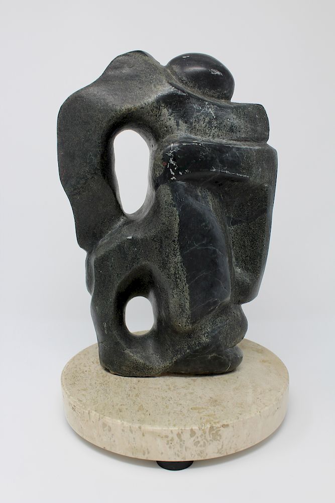 Appraisal: Mid Century Modern Carved Stone Figural Sculpture Mid Century Modern