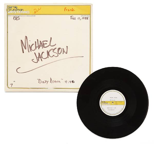 Appraisal: A Michael Jackson acetate for 'Dirty Diana ' With a