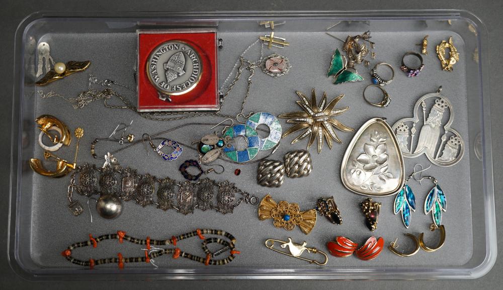 Appraisal: Collection of Silver and other Costume Jewelry including Earrings Necklaces