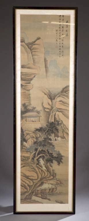 Appraisal: Gao Jian Watercolor on silk Landscape Jian Gao China -