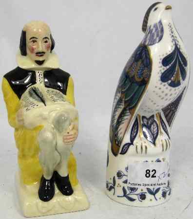 Appraisal: Minton Bird Paperweight ''Flights of Fantasy'' And Wood Potters Figure