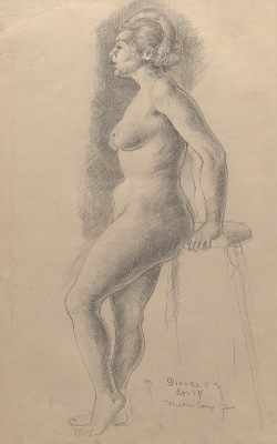 Appraisal: Clyde J Singer American - Female nude study from the