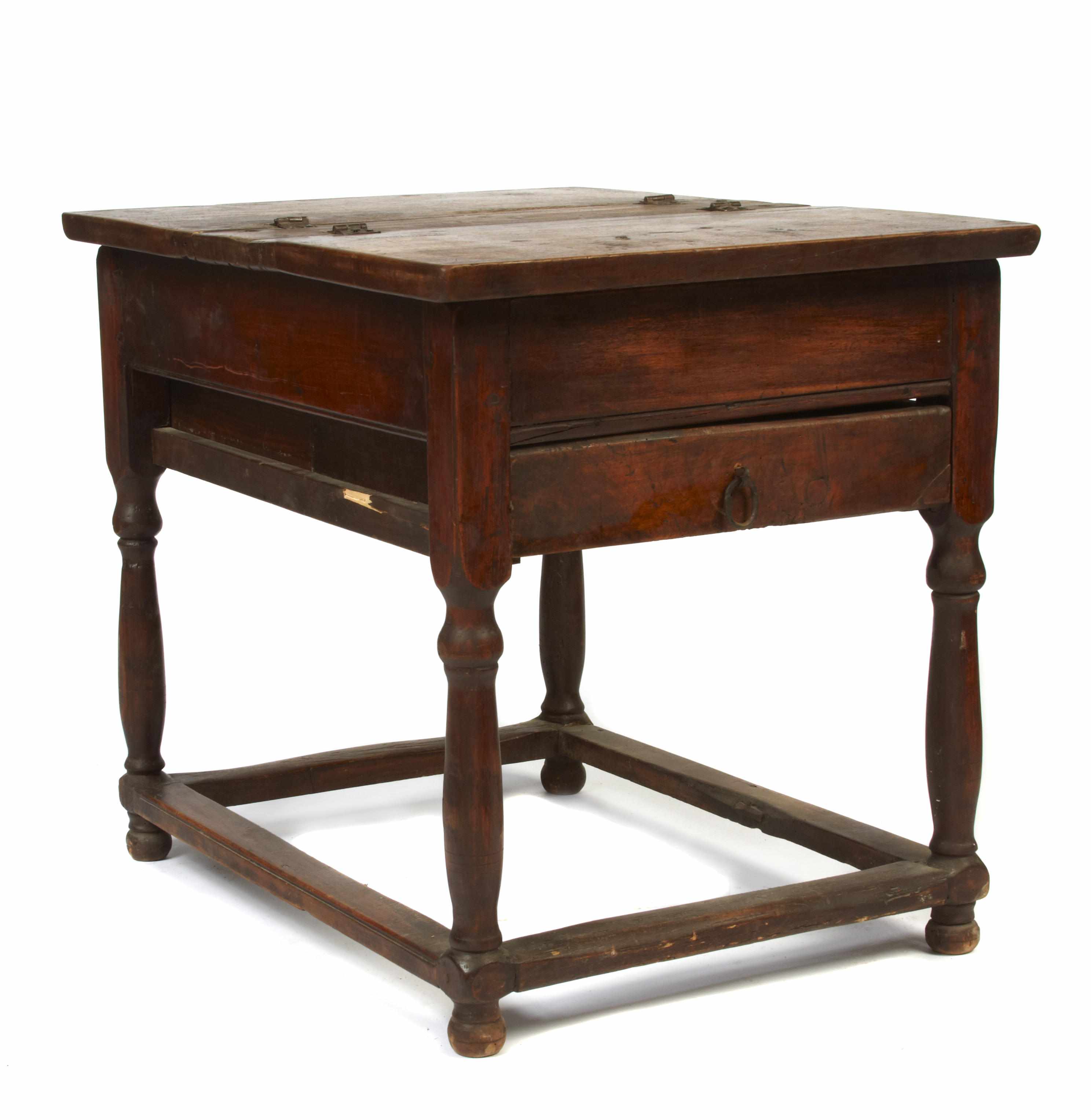 Appraisal: A Continental Baroque walnut table incorporating antique and later elementsheight