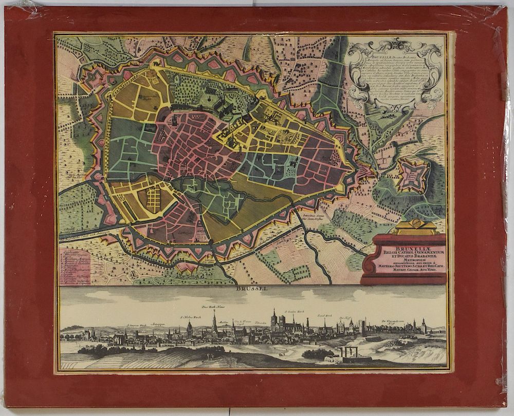 Appraisal: Grp Maps of Italian Cities and a Map of Brussels