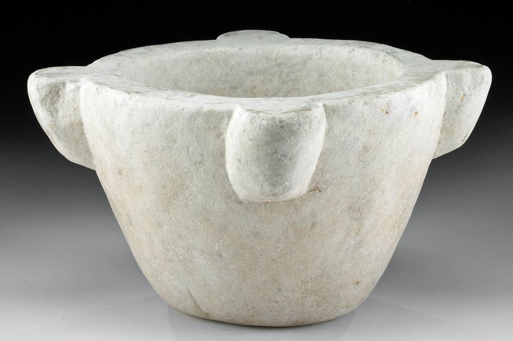 Appraisal: th C French Medieval Marble Mortar First Time At Auction