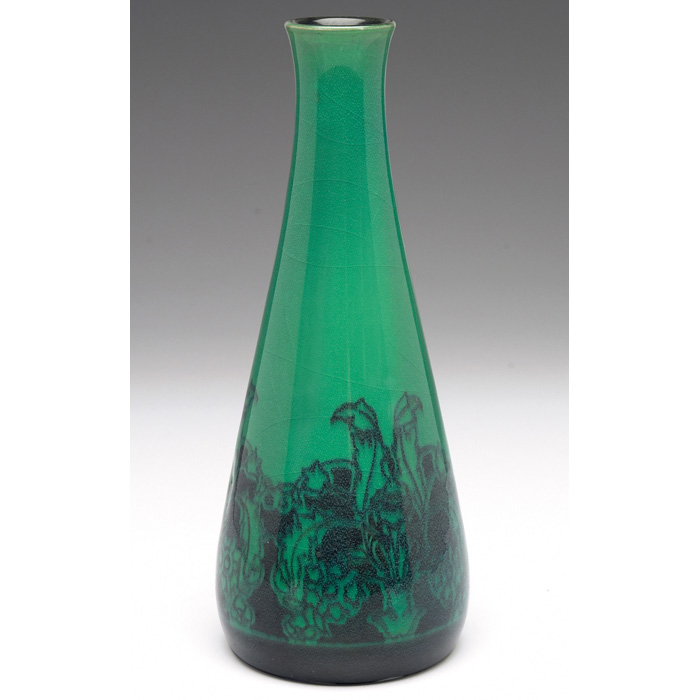 Appraisal: Rookwood vase Turquoise Blue glaze with a stylized design executed