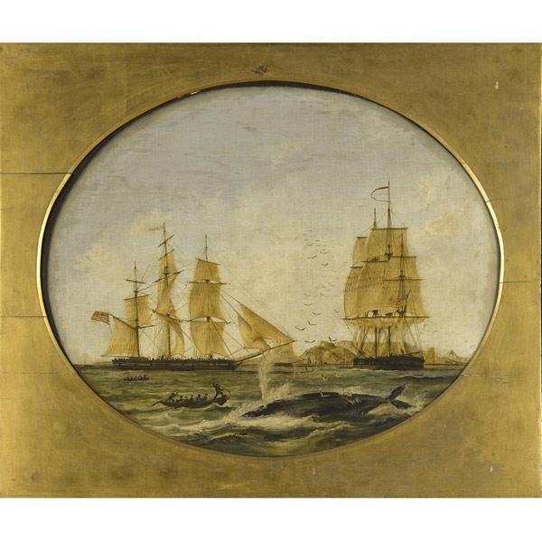 Appraisal: TH C NAUTICAL PAINTING The Charles Morgan Off Cape of