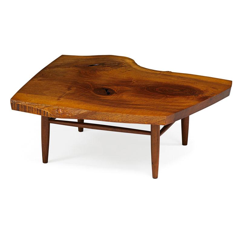 Appraisal: GEORGE NAKASHIMA End table Condition Report Very thick top Three