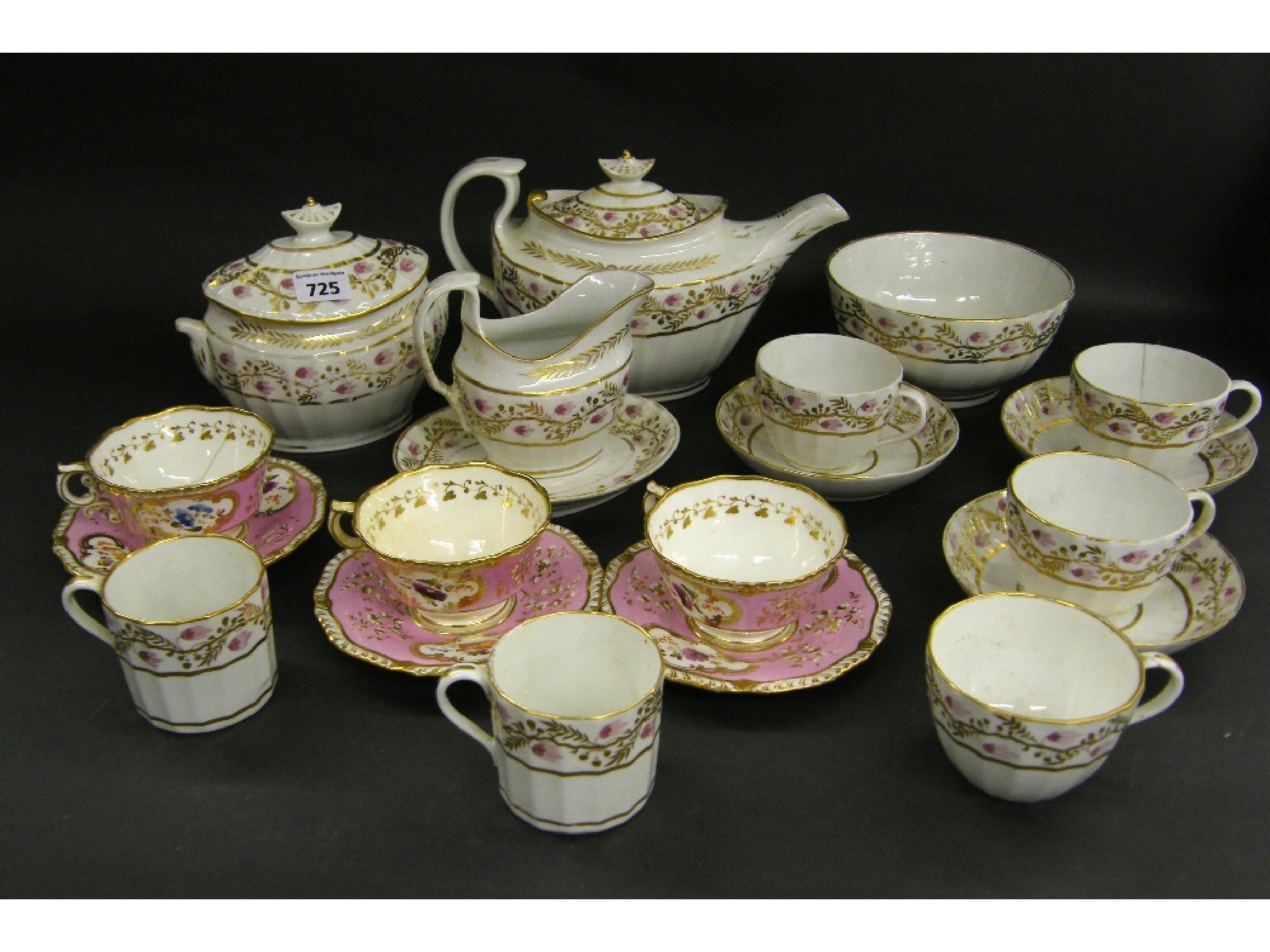 Appraisal: Coalport late th century porcelain part tea coffee service with