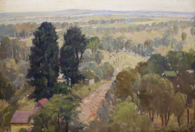 Appraisal: Garrett Kingsley - Grey Day at Kurrajong oil on board