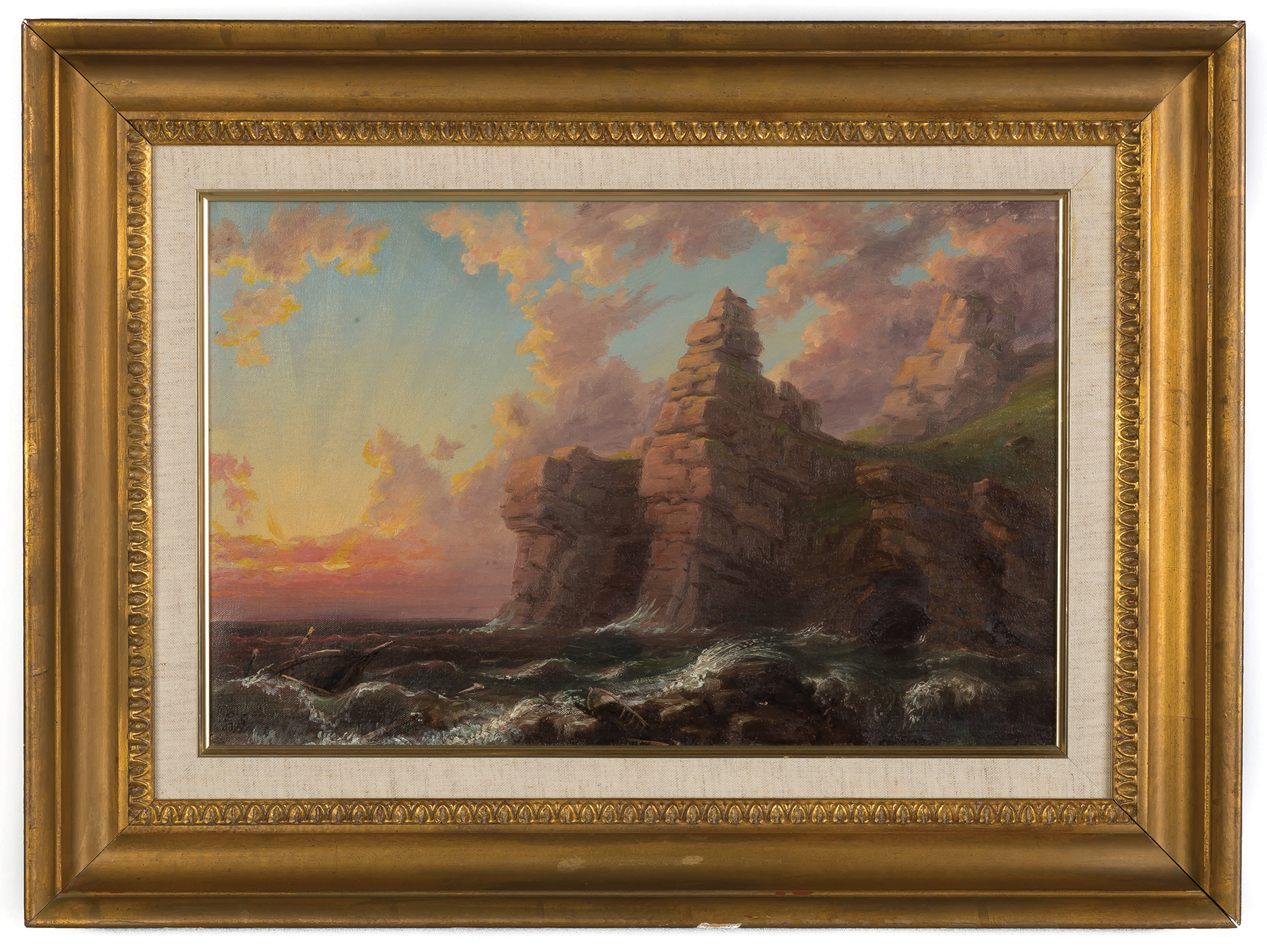 Appraisal: William Thompson Russell Smith Scottish American - Rocky coast at