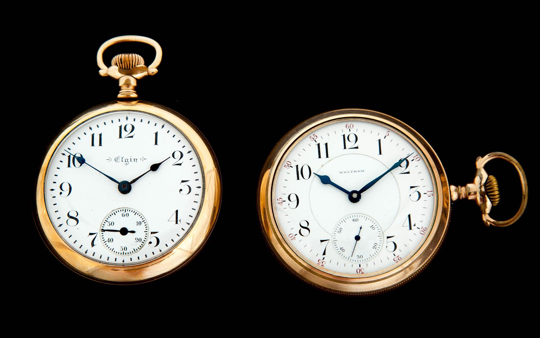 Appraisal: TWO -JEWEL SIZE OPEN FACE POCKET WATCHES American st quarter-