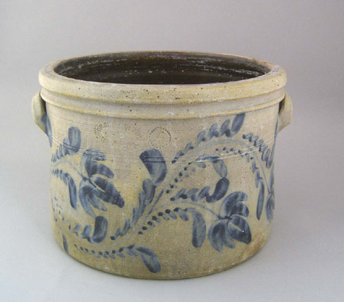 Appraisal: Large Pennsylvania stoneware crock th c impressed D P Shenfelder