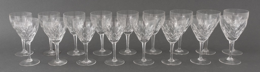 Appraisal: VINTAGE CRISTAL D'ARQUES STEMWARE GLASSES Seventeen crystal glasses by French