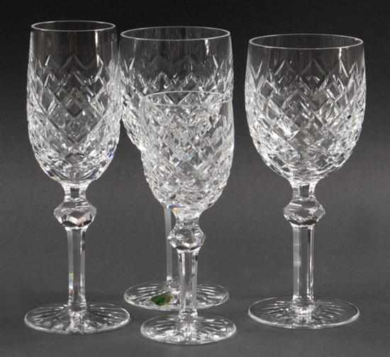 Appraisal: Waterford molded crystal -piece partial stemware service comprising water goblets