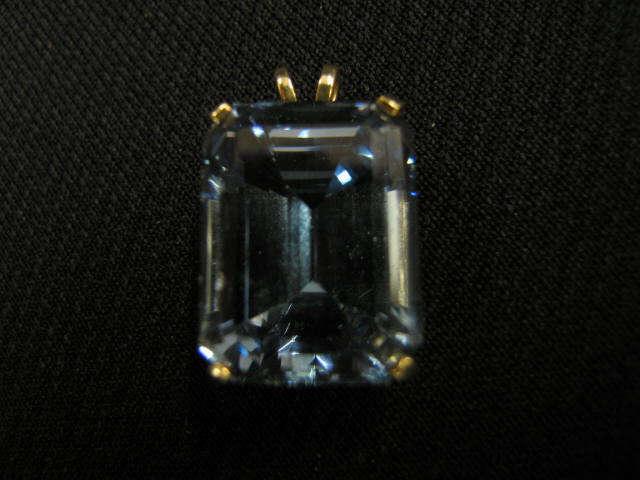 Appraisal: Blue Topaz Pendant rich London blue gem carats in k