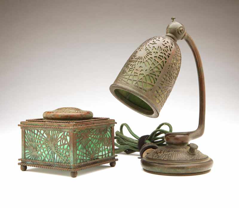 Appraisal: Circa the lamp stamped to base ''Tiffany Studios New York