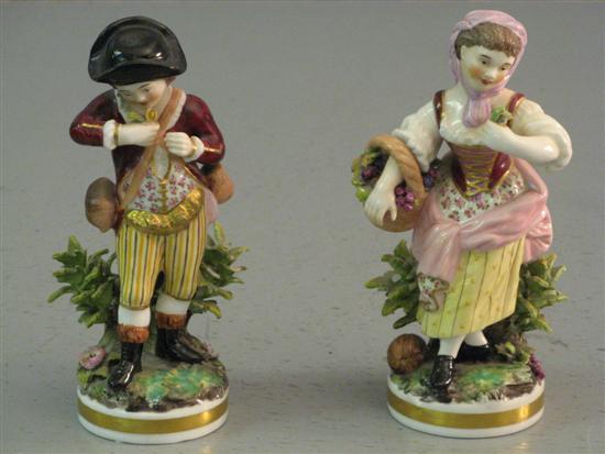 Appraisal: Pair of Derby figures - of a young man and