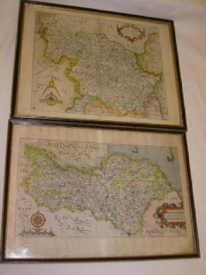 Appraisal: CHRISTOPHER SAXTON Eboracensis West Riding hand coloured map with title