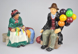 Appraisal: Two Royal Doulton figurines - Silks Ribbons HN and 'The