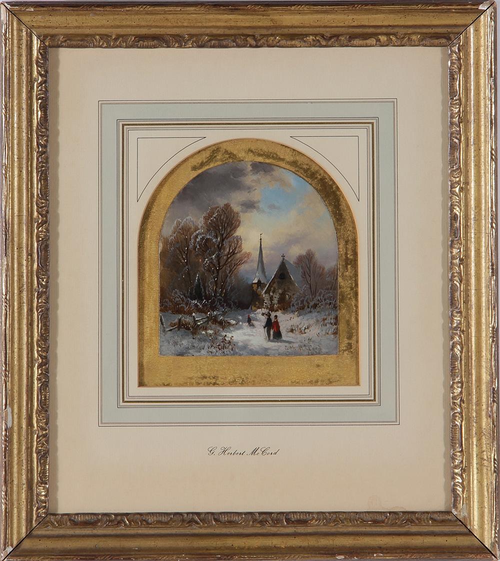 Appraisal: George Herbert McCord New York - CHRISTMAS oil on paper