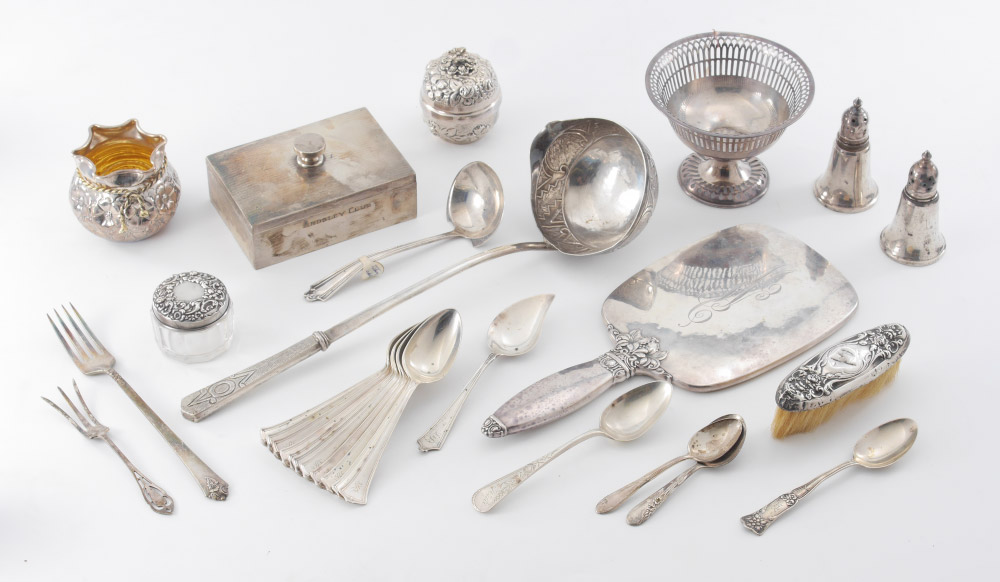 Appraisal: ESTATE COLLECTION OF STERLING SILVER ITEMS An assembled collection by