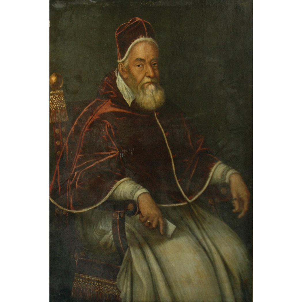 Appraisal: Italian School th Century Portrait of Pope Leo XI Oil