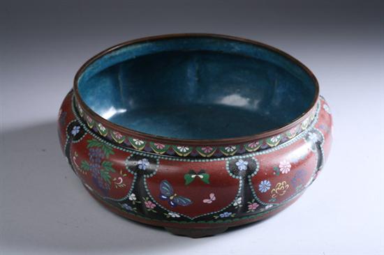 Appraisal: JAPANESE CLOISONNE ENAMEL BOWL Meiji period - in diam