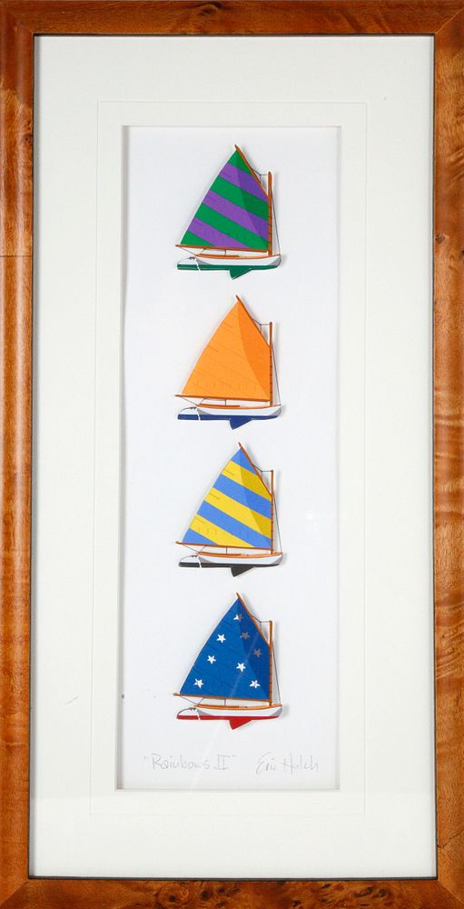 Appraisal: Eric Holch Paper Cutout of Rainbow Fleet Eric Holch Paper