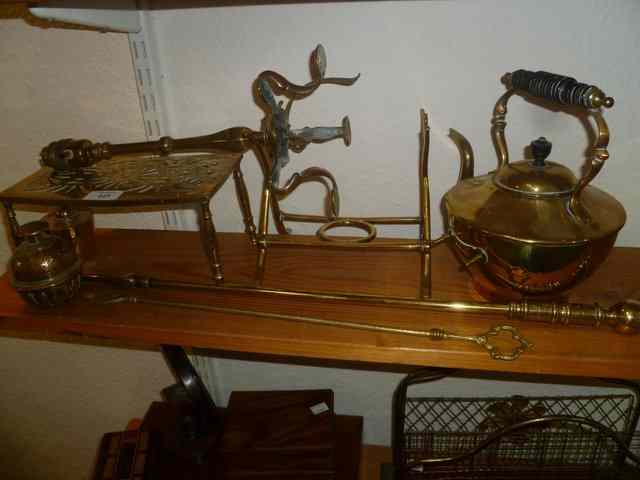 Appraisal: A QUANTITY OF VARIOUS BRASS WARE including a Victorian brass