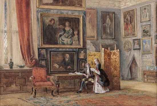 Appraisal: David Hall McKewan - An interior scene of the Gallery