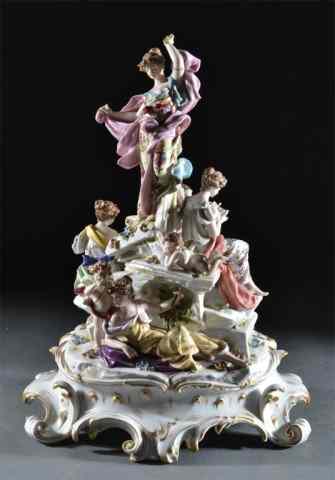 Appraisal: A Fine Rudolstadt Porcelain Figural GroupDepicting several female figures standing