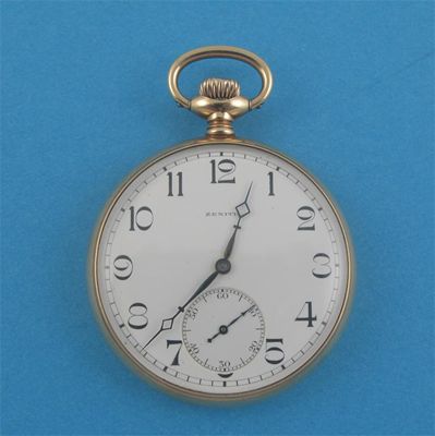 Appraisal: An ct gold open faced dress pocket watch by Zenith