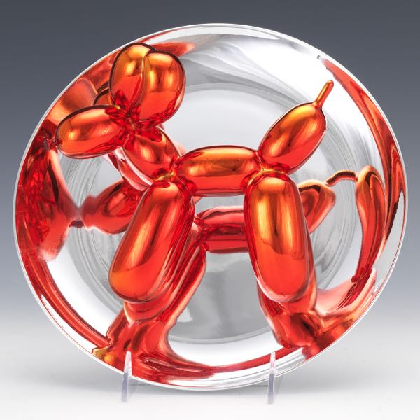 Appraisal: JEFF KOONS AMERICAN B diameter Balloon Dog Red Metallic porcelain