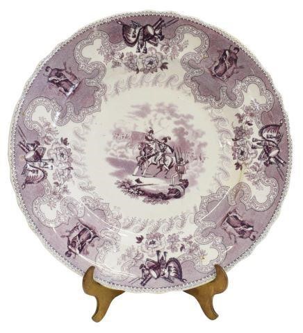 Appraisal: Scarce English Staffordshire plate in the Texian Campaigne pattern James