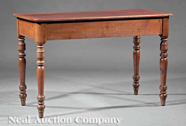 Appraisal: An American Classical Cherrywood Console Table th c probably Southern