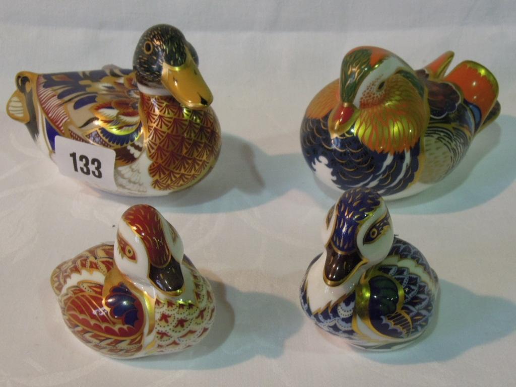 Appraisal: A group of four Royal Crown Derby paperweights with Imari