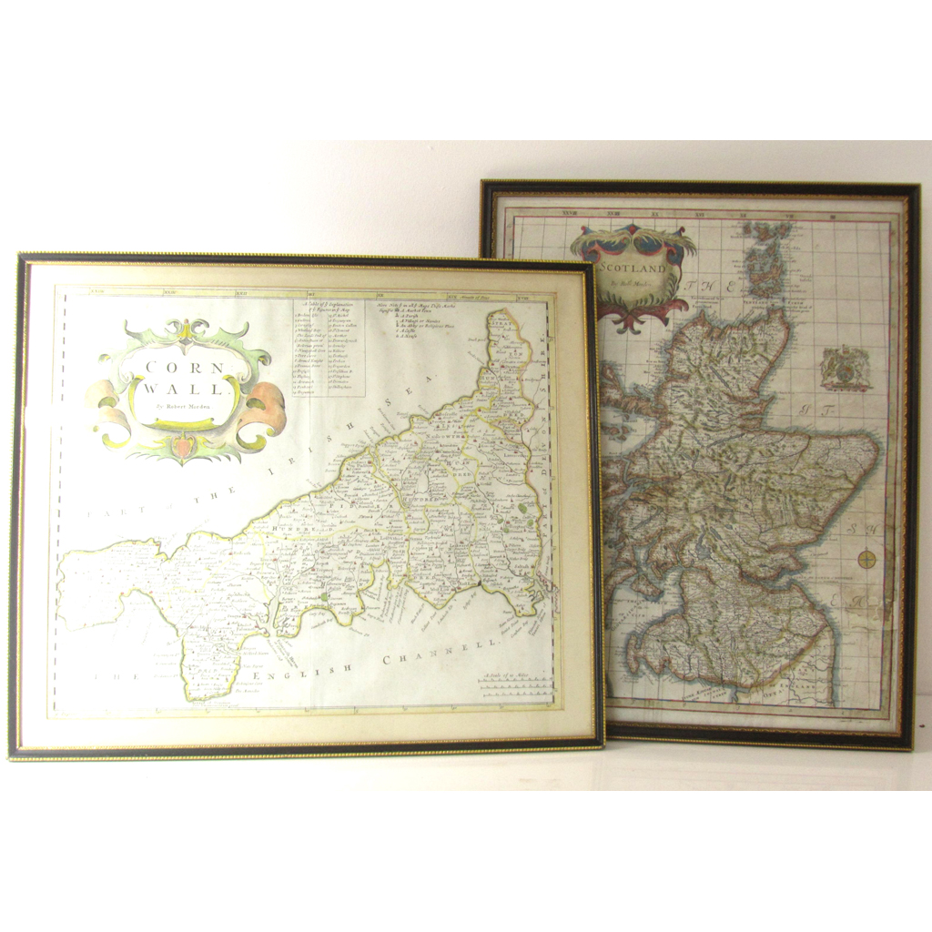 Appraisal: framed maps and prints including Morden Robert Scotland x cm