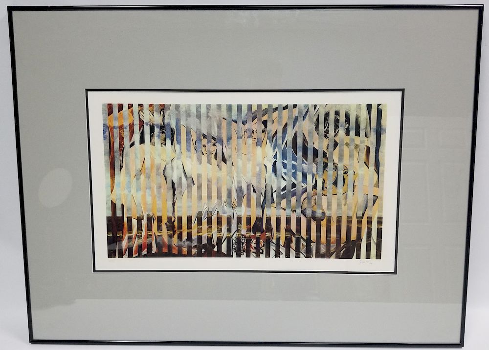 Appraisal: In the Manner of Yaacov Agam Signed Lithograph In the