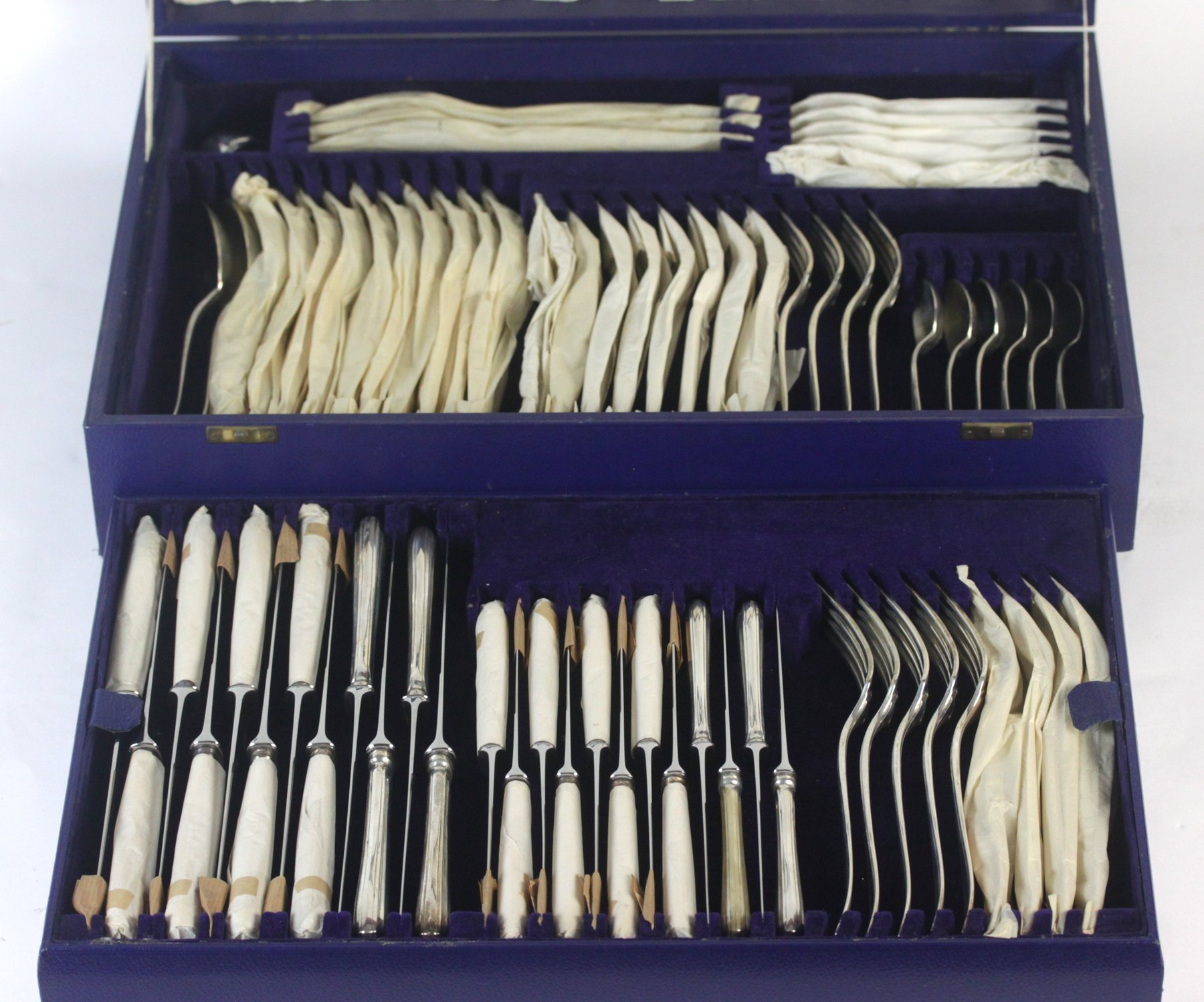 Appraisal: A canteen of German silver flatware M T Wetzlar standard