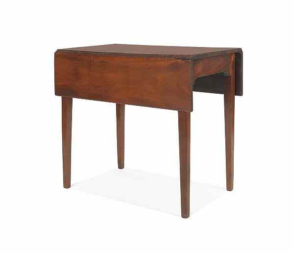 Appraisal: Pennsylvania Chippendale mahogany Pembroke table ca h w d