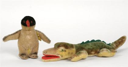 Appraisal: Two Steiff animals mid th century The first an alligator