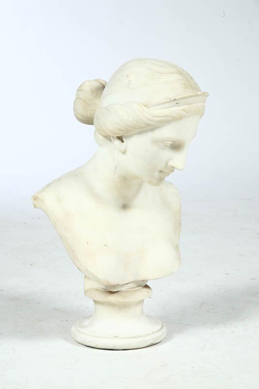 Appraisal: MARBLE BUST Continental late th-early th century White marble bust