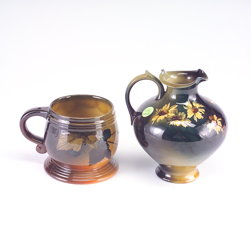 Appraisal: ROOKWOOD Two early Standard glaze pieces a ewer painted by