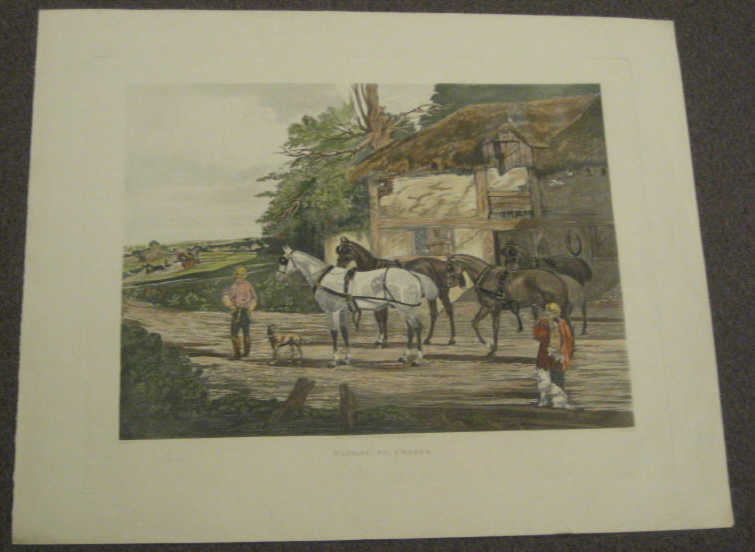 Appraisal: AFTER HENRY ALKEN BRITISH WAITING TO CHANGE aquatint and hand