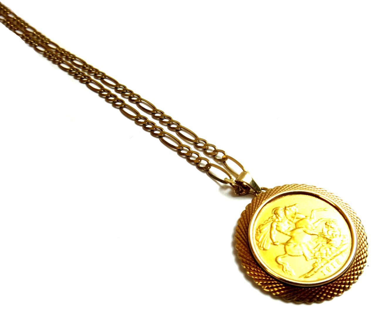 Appraisal: A George V sovereign in a gold pendant mount with