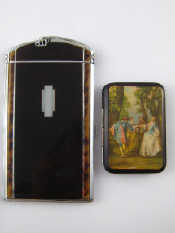 Appraisal: A Ronson Art Deco combined cigarette case and lighter in