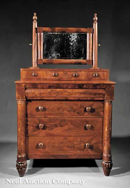 Appraisal: An American Classical Mahogany Dressing Chest early th c the