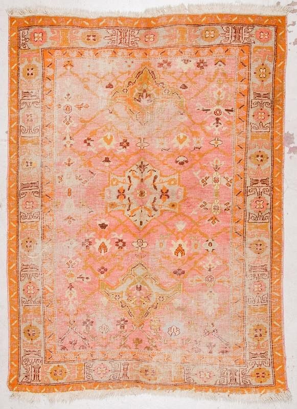 Appraisal: Antique Oushak Rug Turkey ' '' x ' '' Antique